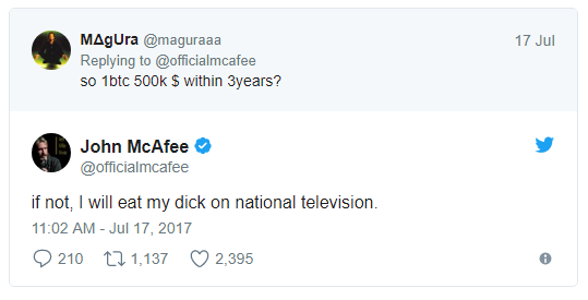 john mcafee predicts