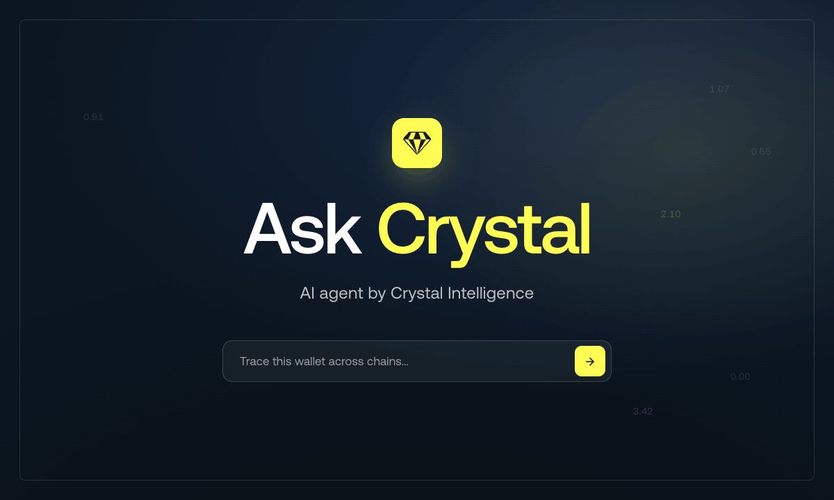 Crystal Intelligence launches Ask Crystal, the AI analyst behind every blockchain judgment