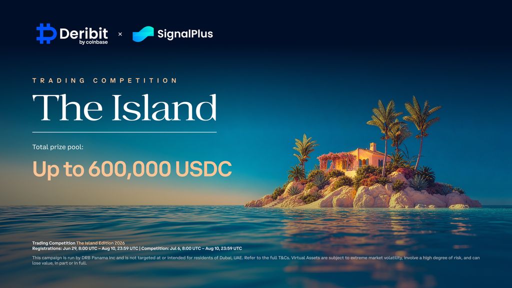 Deribit and SignalPlus Launch The Island Trading Competition With Up to $600,000 USDC in Prizes
